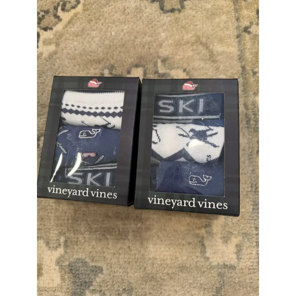 Vineyard Vines Boys Winter Themed Sock Gift Sets (2 Sets 6 Pairs) $56 NIB NEW
